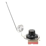 LIFKOME Fritteuse Thermostat Temperaturregelung Robuster Thermoschalter für Backofen Installieren und Vielseitig Einsetzbar Friteusenzubehör für Verschiedene