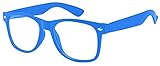 Boolavard Kids Nerd Brille Clear Lens Geek Fake Brillen für Mädchen Jungen Brillen Alter 4-12 (Blau)