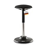 DESKSPACE Motion Ergonomischer Sitz- & Stehhocker - Höhenverstellbarer Bürohocker & Stehhilfe mit extra Breiter Standfläche & Sitz, Stehstuhl der Rücken und Nackenschmerzen vorbeugt, 5 Jahre Garantie