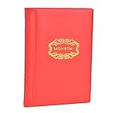 Pilipane 10-seitiges Münzalbum mit 120 Fächern, Sammelbuch im Mini-Format, Geldsammler mit ausreichender Kapazität, Geschenk für Münzsammler(rot)