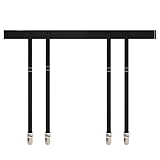 Strumpfhalter Gürtel Damen, Verstellbarer Elastischer Beinhalter Plus Size Oberschenkelgurt Schwarz Mit 6 Metall Strapsen Clips Für Damen Bräute Strümpfe