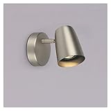 XGBAODAN Wandleuchte, moderne Wandleuchte, verstellbar, 7 W, GU10, für Nachttisch, Schlafzimmer, Spiegel, Flur, Wandleuchte (Farbe: Warmweiß, Größe: Nickel_0–5 W) Safehappy