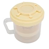 BONKZEBU Griechischer Joghurt-Sieb, Effiziente Filtration, Tragbarer Maker für Zuhause, Camping, Roadtrips, Edelstahl-Silikonfilter für Joghurt-Liebhaber (Cremegelb)