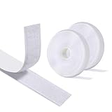 Vinabo 5m X 20mm Klettband Selbstklebend Extra Stark, Selbstklebendes Klettband, Klettverschluss Zum Kleben, Klettverschluss Selbstklebend FüR Stoff (Weiß)