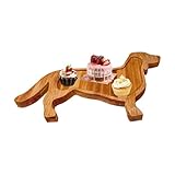 Lunaobrik Lustige Wurstplatte aus Holz, Servierteller in Jacke, Wurstplatte für Zuhause, Holzteller, Obstsalat