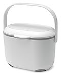 Addis Komposteimer für die Küche, 2,5 l, Weiß/Grün, weiß/grau, 2.5L