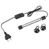GERUI LED Plants Aquarium Beleuchtung mit On/Off, einstellbare Farbe,mit 2-Reihen Perlen 4 Farben, 18cm Aquarium Beleuchtung für Wasserpflanzen und Süßwasser-Aquarien.