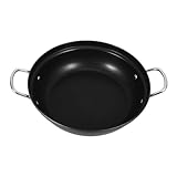 HOLIDYOYO Flacher Suppentopf mit großem Fassungsvermögen anbraten Ninja-Braten Ofen rostfreier heißer Topf Bratpfanne edelstahltopf edelstahlpfanne kocher Eisentöpfe kleine Töpfe zum Kochen