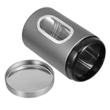 VALICLUD Edelstahlbehälter, Vorratsdose Für Lebensmittel, Versiegelte Kaffeedose, Küchenkanister Mit Fenster Und Luftdichtem Deckel Für Tee, Kaffee, Süßigkeiten, Keksmehl