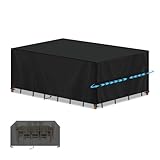 SIMPHAUS Gartenmöbel Abdeckung Loungemöbel Abdeckung 200x80x70cm Wasserdicht Abdeckhaube Gartenmöbel Schutzhülle für Sitzgruppe,Gartentisch,Winterfest 420D Oxford Gewebe