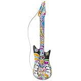 W WIDMANN MILANO Party Fashion - Aufblasbare Gitarre, Länge circa 105 cm, Instrument, Luftgitarre, Mottoparty, Karneval