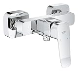GROHE Dice, Duscharmatur Aufputz, mit Werkzeug (Mischbatterie für die Dusche, eigensicher gegen Rückfließen, Brausearmatur mit Metallhebel, langlebige Oberfläche), chrom, 1018740000