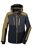 killtec Herren Skijacke/Funktionsjacke mit abzippbarer Kapuze und Schneefang KSW 70 MN SKI JCKT, blasses oliv, XL, 41957-000