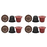 PAGJHRFJG 12 StüCk NachfüLlbare, Wiederverwendbare Espresso Kapsel für Kaffee Maschine, Wiederverwendbare Kapsel, Leere Kapsel zum NachfüLlen