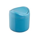 keeeper Bio-Abfalleimer mit Schwingdeckel, 1,3 l, Tischmülleimer mit Deckel, Svenja, Blau (Eco Sky Blue)