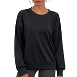 IECCP Damen Sweatshirts für Damen Sweater Oversized Trendy Pullover Kapuzen-Sweatshirt lässig Drop Shoulder Hoodie Schwarz XL
