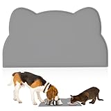 Zssxysm Silikon-Futtermatten für Hund & Katze, wasserdichte Haustierfutter Matte, 35×60CM Napfunterlage Haustiere, rutschfeste Futterunterlage, Welpenunterlagen waschbar, Haustierbedarf