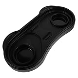 Toddmomy Tragbarer Tassenhalter Snacktablett Auf Reisen Ablagefach Snack -servierschale Kleinkindaufsatz Für Kinderwagen Snacktablett Für Wagen Doppelseitiges Kinderwagentablett Black Abs