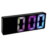 GOOHOCHY Digitaler Wecker Mit Großem LED Display Temperaturanzeige Snooze Funktion Nachtlicht Und USB Ladeanschluss Ideal Für Schlafzimmer Dimmbar Moderne Tischlampe Mit