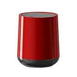 Mini-Mülleimer für den Schreibtisch mit Deckel, kleiner Abfall für Badezimmer, Schlafzimmer, Küche, Auto und Wohnheim, kompaktes Design zur Geruchskontrolle, stilvoll und platzsparend (Red, 14.3x17cm)