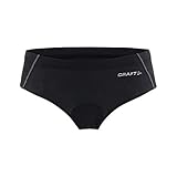 Craft Greatness Bike Hipster W, Radunterhose Damen Gepolstert, Damen Radsport Unterwäsche, Atmungsaktiv Radlerhose (Gr. XS-3XL), Schwarz