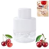 Neu Kirschentkerner Werkzeug, Tragbarer Push Down Kirschkernentferner, Kirschentsteiner Obstentkerner Cherry Kirsch Entkerner Kein Griff Design Cherry Pitter für Küche, Picknick (Weiß)