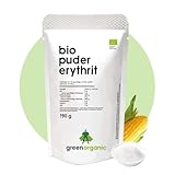 BIO ERYTHRIT-PUDER - lower-carb, Puderzucker-Alternative, kalorienarm, Zuckeralternative für Diät und zum Abnehmen, light, zahn-freundlich, 190 g, GreenOrganic