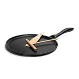 KLAMER Crepe Pfanne Induktion 28cm, Pancake Pfanne mit Aluguss, Pfannkuchenpfanne, Palatschinken Pfanne Antihaftbeschichtung