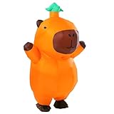 Yeffute Aufblasbares Capybara-Kostüm für Erwachsene, aufblasbare Halloween-Kostüme, lustige Tier-Aufblaskostüme (Braun)