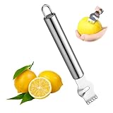 SOGHO Zestenreißer,Zestenreibe,Orangenschäler,Zester,Zestenschneider,Edelstahl Zitronen Zester Schälerbe Mit Kanneliermesser, Für Gin Cocktails, Limetten Orangen, Küchen Werkzeug