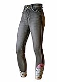 Anni Lyn Sportswear Kids Spirited F/S Denim Reithose, Stonewash Black, 12