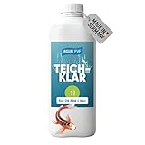 AGUALEVE® Teichklar 1l *NEU* | Macht grünes Teichwasser Wieder klar Dank innovativer Kristallklar-2.0-Formel | für Fisch-, Garten- & Schwimmteiche | Qualität Made in Germany | für 20.000l Teichwasser