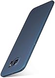 moex Alpha Case für Samsung Galaxy S6 Hülle Ultra Dünn, Schutzhülle mit erhöhtem Kameraschutz, Slim Cover Hardcase Backcover, Dünnste Handyhülle Minimalistisch, Metallic Blau