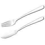 VALICLUD Fischbesteck Teilig Western Tischbesteck mit Fischmesser und Fischgabel Ergonomisch Gestaltet für Restaurant Hotel Dinnerparty und Camping