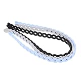 3 Stück Teiliges Silikonbindeband Verstellbares Flexibles Verpackungszubehör für Vielseitige Anwendungen Sichern von Paketen Diy Projekten in Schwarz Blau