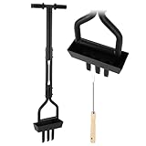 ZEMBSOYA Aerifizierer für Rasen, Rasenlüfter Schwarz Metall Hocheffizienter Manueller Rasenlüfter für Garten und Hof Mit Schraubenschlüssel mit Klemme