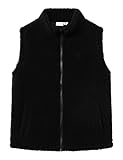 NAME IT Unisex Nknlofen Nreg Waistcoat Teddyweste, Schwarz, 134-140 EU