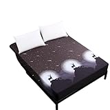 Matratzenschoner Wasserdichter Matratzenschoner mit klassischem Muster, atmungsaktives Bett-Spannbetttuch mit Gummiband-Matratzenbezug(C8,US Full 54X76in)