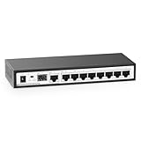 YuLinca 10 Port Gigabit Ethernet Switch, 8 x 100/1000Mbps Ports, 1 Gigabit Uplink, 1 Gigabit SFP, Unterstützung Vlan, Metall Lüfterlos Unmanaged Plug and Play