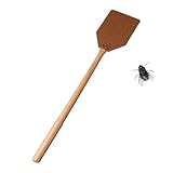 Fliegenklatsche - Tragbare Fliegenklatsche Leder, Manuelle Heavy Duty Fliegenklatsche, Doppelseitig Stabil Stabil Ergonomisch Komfortabler Griff Manuelle Fliegenklatschen für Haus Garten Terrasse