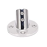 FRELEAN Edelstahl -Bootsschiene -Anpassung | 45 -Grad -Runde Basisrohr für Marine/Yacht/Deck Geländer | Stabile Flanschbasis | Oxidation - Proof & einfache Installation (25mm)