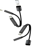 Lightning auf 3.5mm Kopfhörer Klinke Adapter für iPhone 14 13(2 Stück)für Apple MFI Certified Laden Kabel Auto AUX Audio Headphone Jack Splitter 2 in 1 für iPad Kopfhöreranschluss Ladegerät Konverter