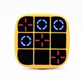 Tic Tac Toe-Spiel, Elektronische Handspielkonsole Tragbare Reisespiele Lehrreich Zappelspielzeug Puzzle-Brettspiel Geschenk für Kinder Erwachsene Alle Altersgruppen (Gelb)