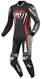 Berik Absolute GP 1-Teiler Motorrad Lederkombi, schwarz/grau/rot, 58