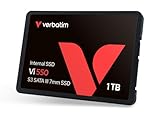Verbatim Vi550 S3 SSD 1 TB, internes 2,5' SATA III SSD-Laufwerk mit 3D-NAND-Technologie, bis zu 550 MB/s Lesegeschwindigkeit, ideal für PC und Notebook, schwarz