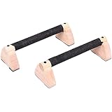Liegestütz-Ständer | Parallett-Stangen, Liegestützgriffe, 2 x Trainingsgeräte, Heim-Fitness-Zubehör mit Holzgriffen für Krafttraining, Calisthenics