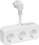 Steckdosenadapter 6 in 1 - Weiß