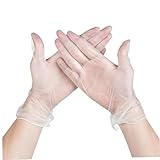 ORFOFE 80 Stück Einweg PVC Handschuhe S Lebensmittelecht Puderfrei Elastisch Vielseitig für Haushalt Küche Reinigung Beauty Gastronomie Komfortabel und Hygienisch