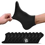 Momoshe Socken Herren 43-46 Sportsocken Herren 43-46 Sneaker Socken 10 Paar Herrensocken Laufsocken Atmungsaktive Socken Halbsocken Baumwollsocken Kurze Schwarz