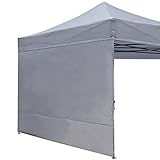 ABCCANOPY Pavillon Seitenwände für 3x3m/3x6m Gartenpavillon Seitenteile,Partyzelt,Faltpavillon,Wasserdicht,ohne Fenster,Grau